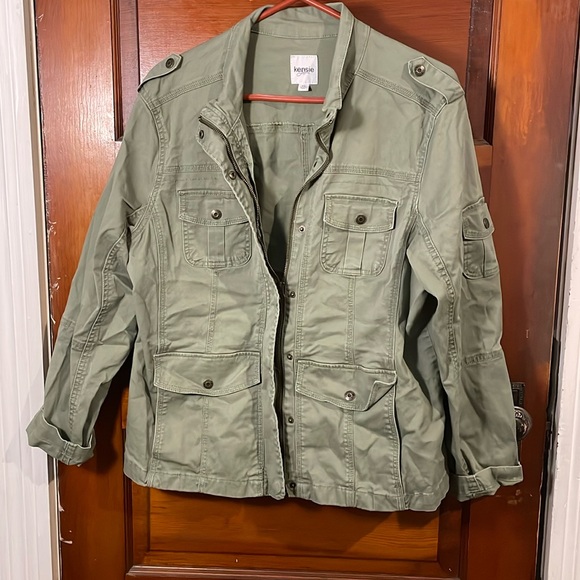 Kensie Jeans Jackets & Blazers - Olive Green Utility Jacket